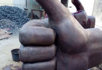 烤漆拇指雕塑 鋼管大拇指雕塑 室內點贊雕塑