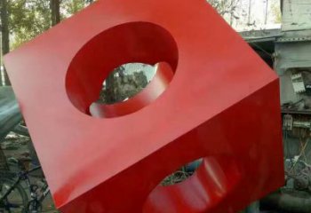 公園立方體雕塑 創意企業雕塑 美陳幾何體雕塑