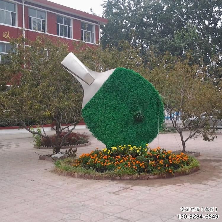 房地產球拍雕塑 現代網球拍雕塑 幾何體育雕塑