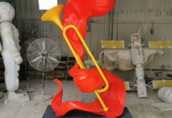 烤漆沖鋒號雕塑 烤漆大型擺件 博物館雕塑