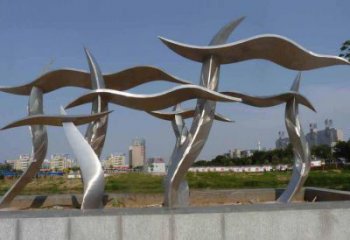 戶外千紙鶴雕塑 噴漆折紙風(fēng)格 燈光鶴鳥雕塑