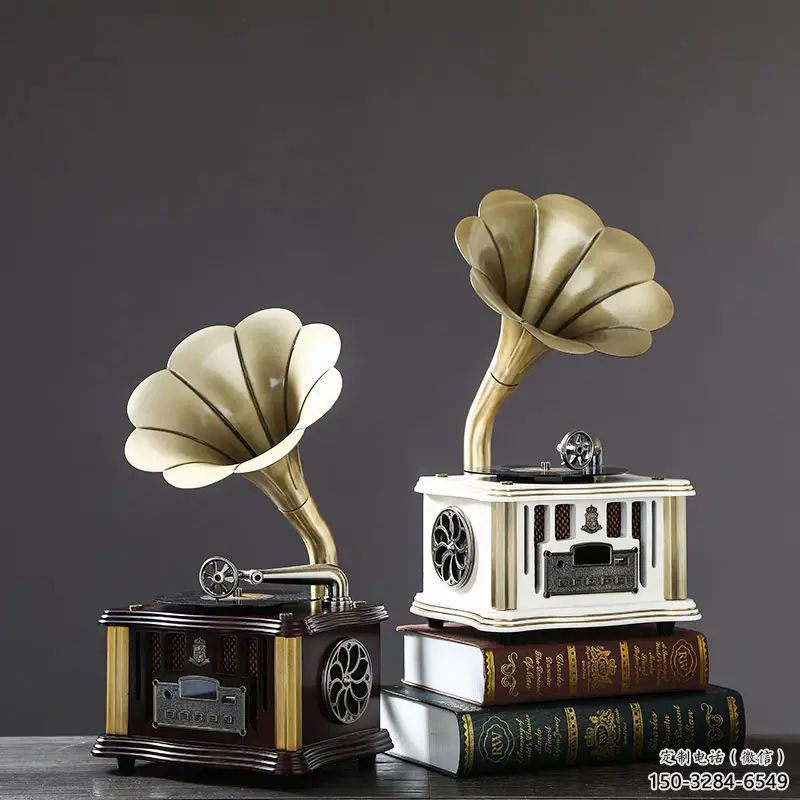 商業(yè)街麥克風(fēng)雕塑 烤漆話筒雕塑 彩繪音樂(lè)雕塑