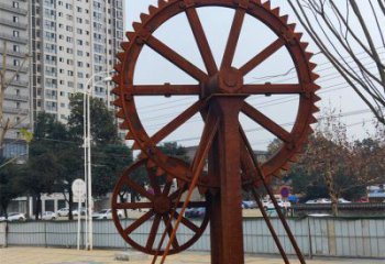 美陳水車雕塑 異形噴水雕塑 酒店仿古雕塑