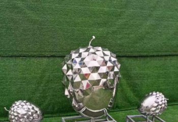 房地產松塔雕塑 現代松果造型 幾何雕塑