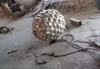 烤漆松塔雕塑 鋼管松果造型 室內雕塑