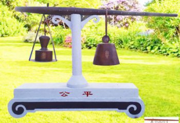 創意天平雕塑 啞光天平秤雕塑 公園公平雕塑