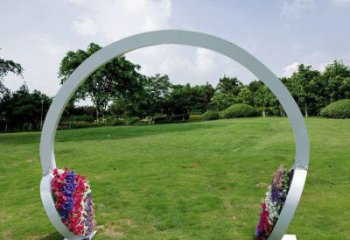 景觀耳麥雕塑 烤漆大型音樂雕塑 酒店耳機雕塑