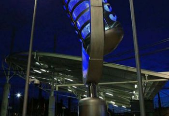 街道麥克風(fēng)雕塑 現(xiàn)代音樂(lè)雕塑 彩繪話筒雕塑