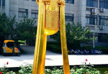 中式麥克風雕塑 啞光音樂雕塑 游樂場話筒雕塑