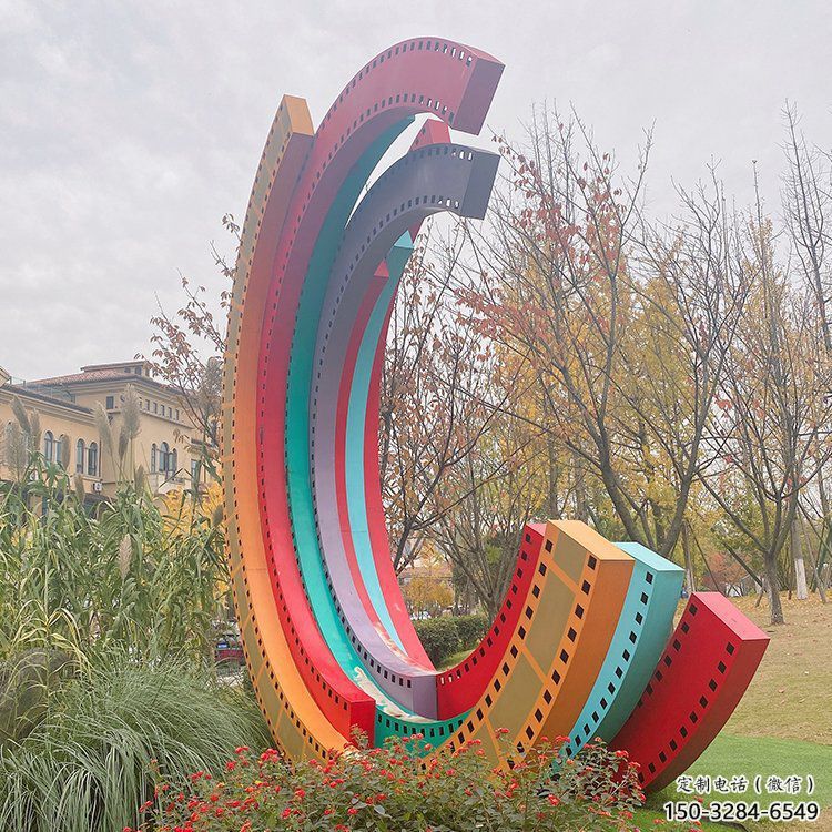 步行街膠卷雕塑 游樂場雕塑 鑄造膠片雕塑