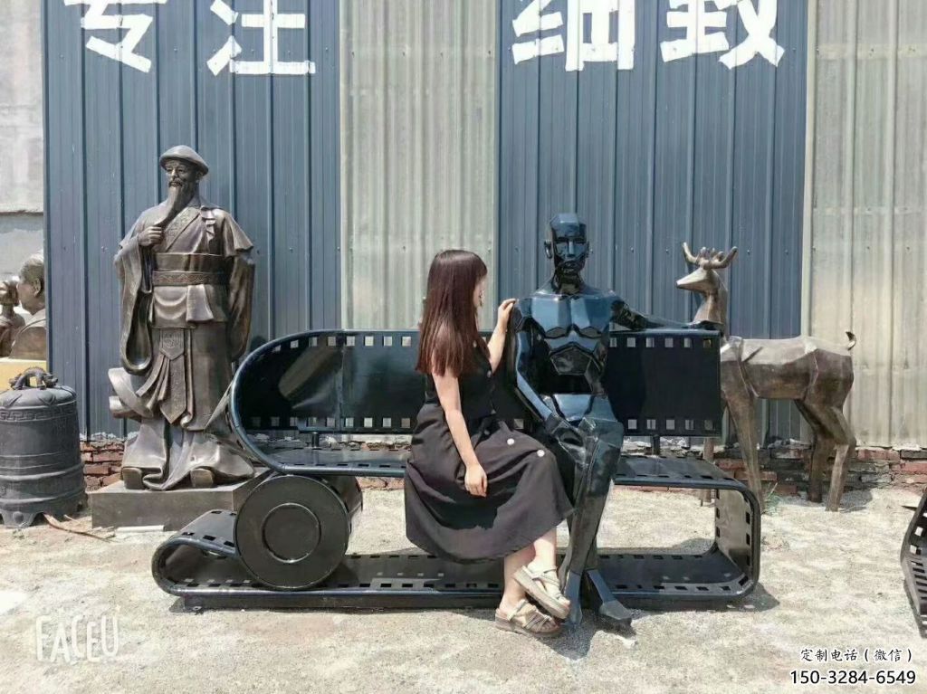 創意膠卷雕塑 啞光雕塑 公園膠片雕塑