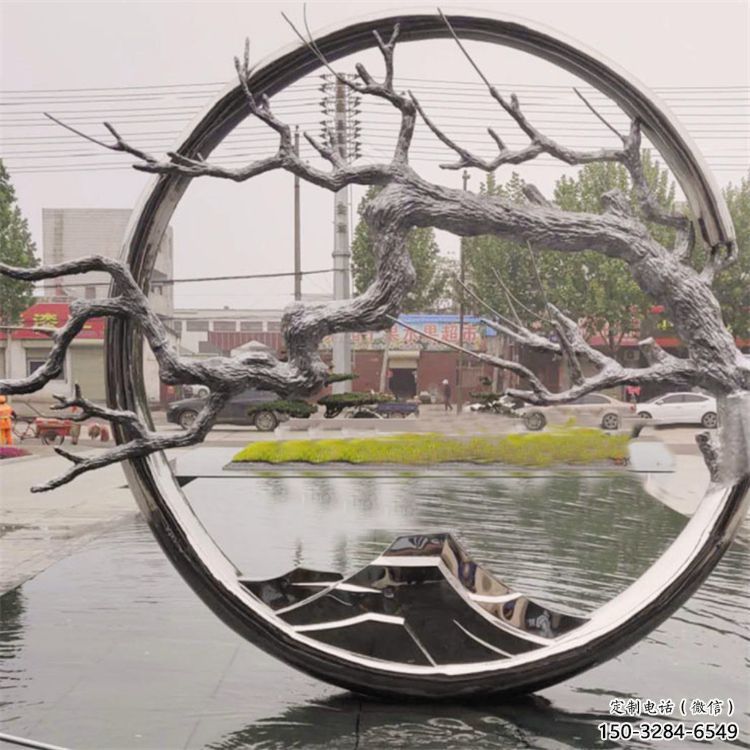 步行街花環(huán)雕塑 游樂(lè)場(chǎng)環(huán)形雕塑 鑄造雕塑