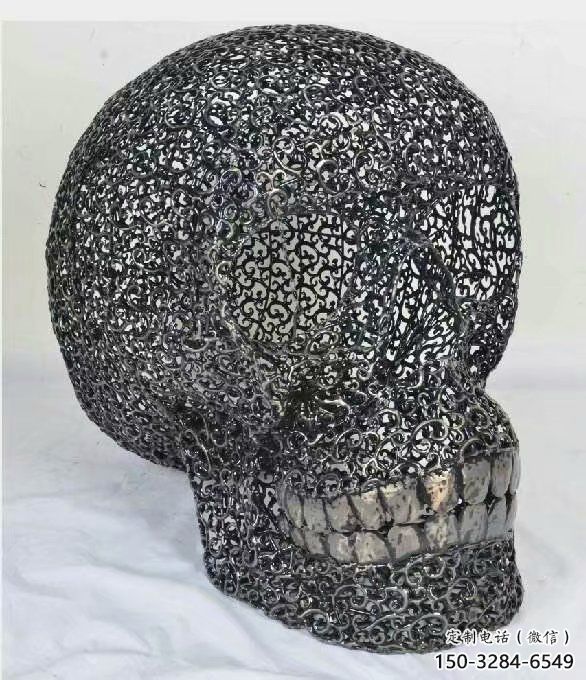 大門口骷髏雕塑 發(fā)光公園骷髏頭雕塑 仿真鬼怪雕塑