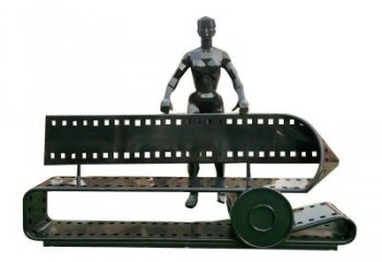 異形膠卷雕塑 現代校園膠片雕塑 校園雕塑