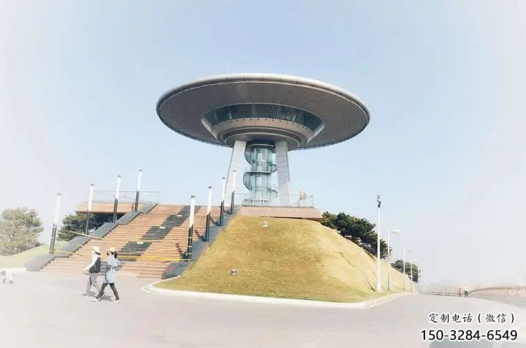 中式飛碟雕塑 啞光飛船雕塑 游樂場(chǎng)宇宙雕塑