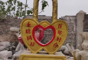 園林鎖子雕塑 大型同心鎖雕塑 中式雕塑