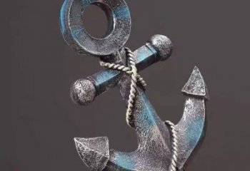 大型船錨雕塑 鍛造發光碼頭雕塑 房地產雕塑