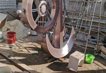 幾何船錨雕塑 發光公園雕塑 大門口碼頭雕塑
