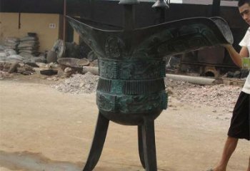 大門口酒尊雕塑 發(fā)光公園酒器雕塑 仿真酒尊杯雕塑