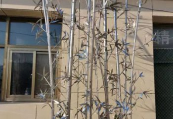 燈光竹葉雕塑 懸空餐飲店竹類雕塑 商業街植物雕塑