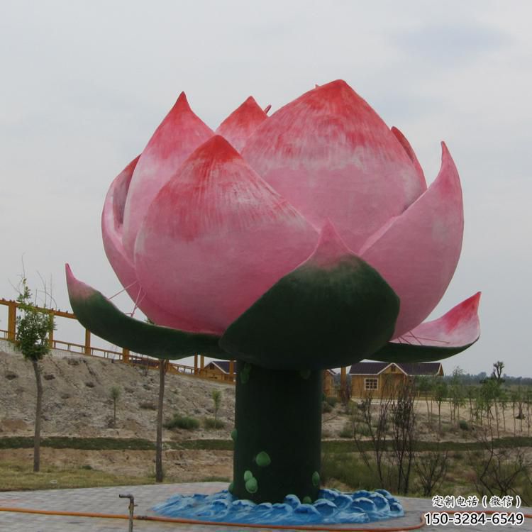 烤漆蓮花雕塑 鋼管水蓮花雕塑 室內(nèi)花卉雕塑