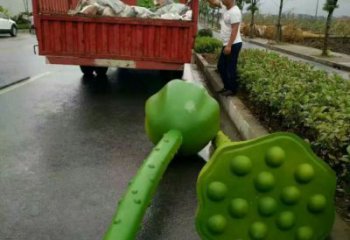 公園蓮藕雕塑 創意企業雕塑 美陳蓮科雕塑