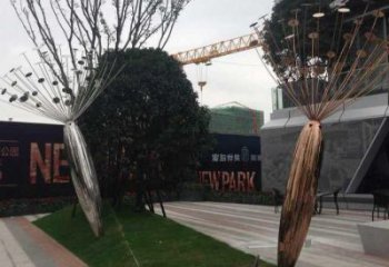 大型蓮藕雕塑廠家 歐式步行街雕塑 彩繪蓮科雕塑