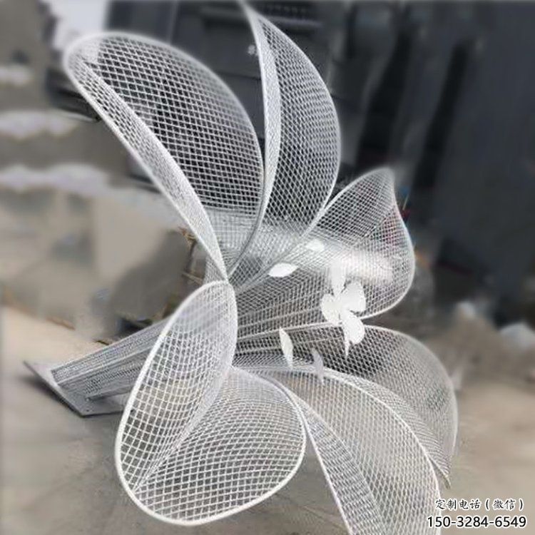 鏤空蘭花雕塑 噴水園林玉蘭花雕塑 住宅小區(qū)雕塑