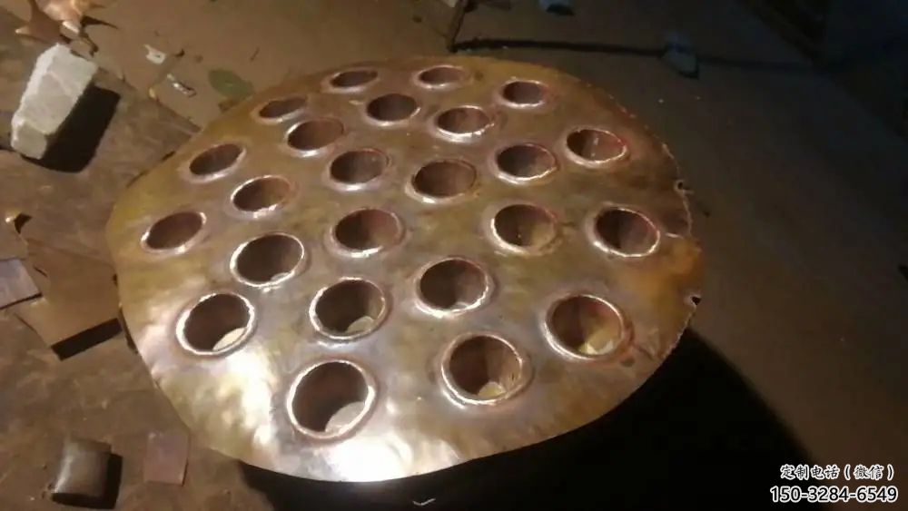 大型蓮蓬雕塑 鍛造發光植物雕塑 房地產雕塑