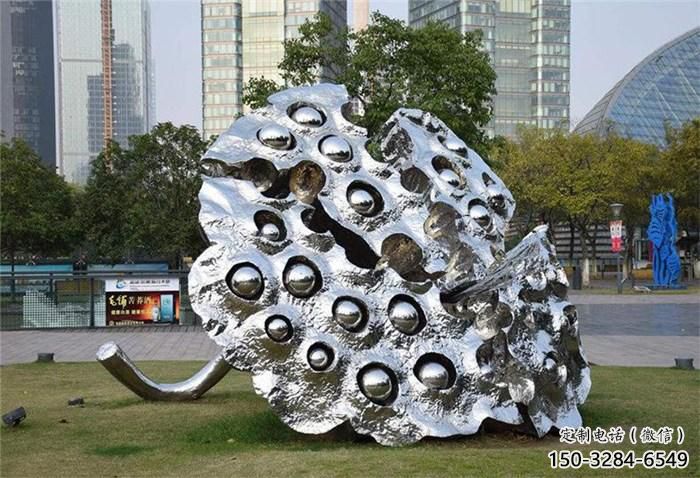 中式蓮蓬雕塑 啞光植物雕塑 游樂場雕塑