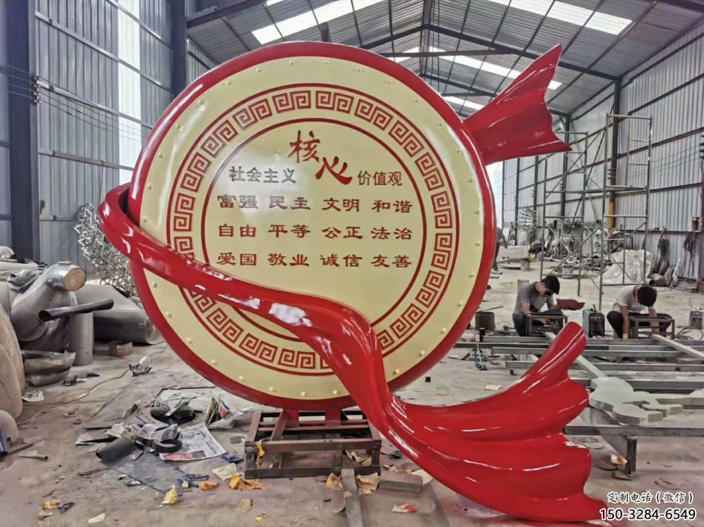 美陳戰鼓雕塑 異形噴水民族雕塑 酒店喜慶雕塑