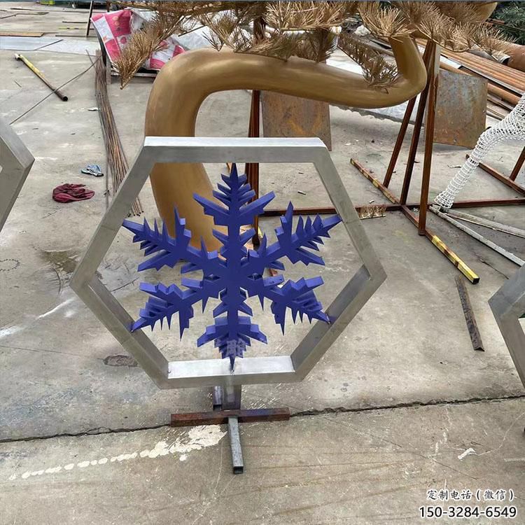 步行街雪花雕塑 游樂(lè)場(chǎng)窗花雕塑 鑄造雕塑
