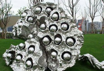 噴漆蓮蓬雕塑 中式村口植物雕塑 草地雕塑