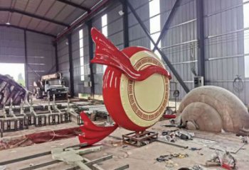 房地產戰鼓雕塑 剪影喜慶雕塑 鍛造民族雕塑