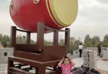 鑄造戰(zhàn)鼓雕塑 中式村口民族雕塑 景觀喜慶雕塑