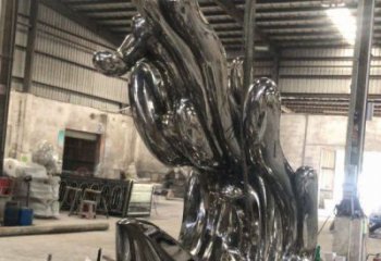 異形水花雕塑 現(xiàn)代校園雕塑 校園水景雕塑