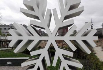廣場雪花雕塑 抽象窗花雕塑 烤漆雕塑