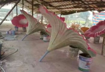 喇叭花雕塑 歐式步行街花卉雕塑 大型雕塑