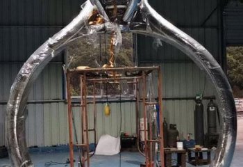 指環拱門雕塑，戒指藝術造型，不銹鋼指環大門雕塑