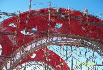 現代拱門雕塑,鏤空藝術制作，不銹鋼金屬大門雕塑