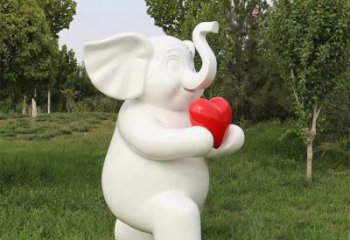 大象雕塑，街景小品，藝術玻璃鋼大象雕塑生產