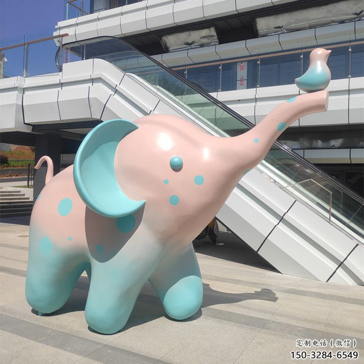 現代大象雕塑承接，歐式風格，廣場彩繪大象雕塑精選