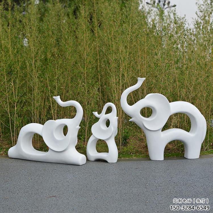 抽象大象雕塑精選，陸地擺件，公園大象雕塑制作