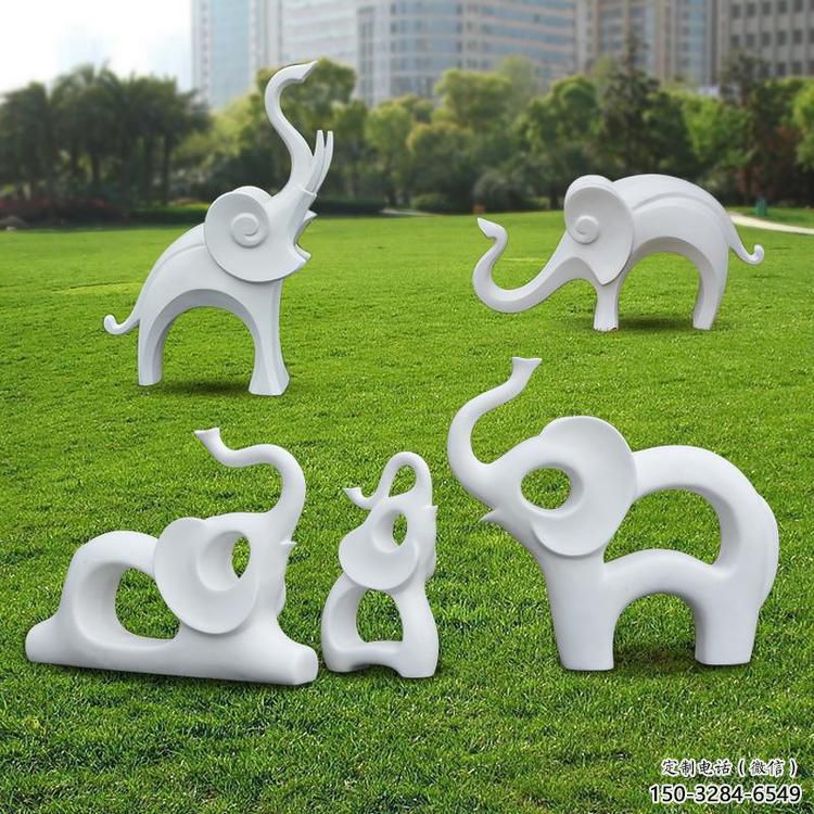 景觀大象雕塑批發，幾何工藝，園林大象雕塑承接