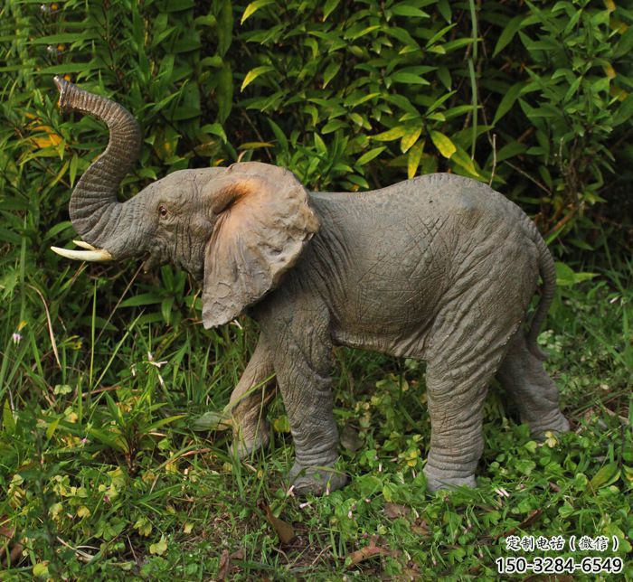 藝術大象雕塑觀賞型，街景小品，仿真大象雕塑常用