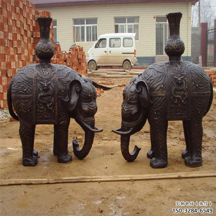 大象雕塑精選，景區(qū)雕塑，景觀紅銅大象雕塑提供