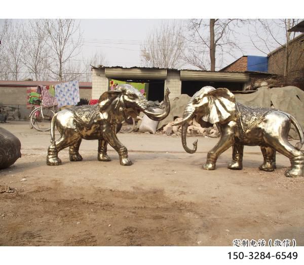 景觀大象雕塑供需，美陳雕塑，景觀銅大象雕塑承接