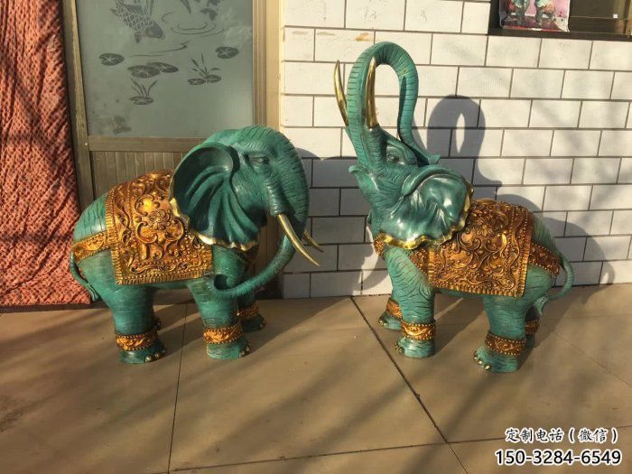 大象雕塑供求，中式工藝，彩繪大象雕塑精選