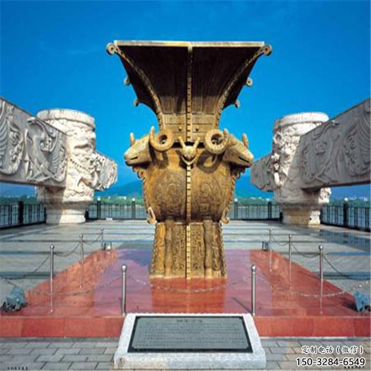 黃銅四羊方尊銅雕供應