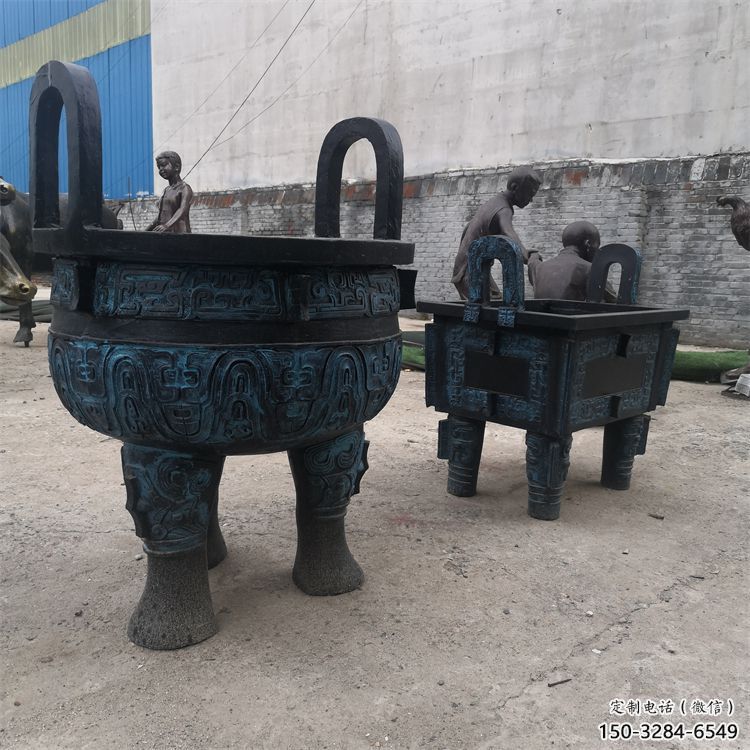 圓鼎雕塑，銅器景觀雕塑，鑄銅工藝